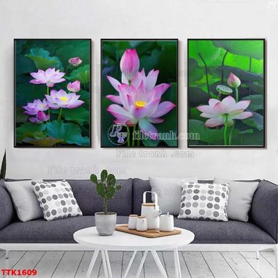 File gốc in ấn File bộ tranh treo tường decor TTK1609 độ phân giải cao