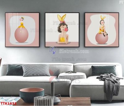 Tải file gốc File bộ tranh treo tường decor TTK1631 (in khổ lớn) không mờ