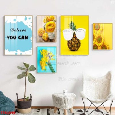 Download file tranh File bộ tranh treo tường decor TTK1640 (file gốc PSD)