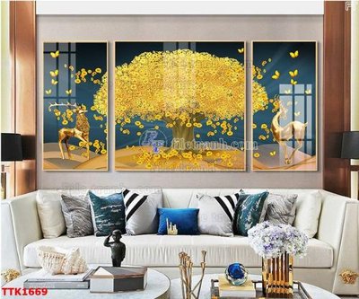 Cung cấp file tranh gốc File bộ tranh treo tường decor TTK1669 độc quyền