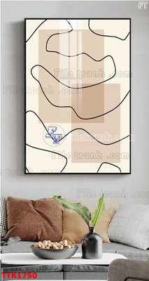 File tranh File bộ tranh treo tường decor TTK1750 (gốc) in film