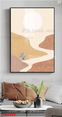 File tranh File bộ tranh treo tường decor TTK1753 (gốc) phong cách tối giản