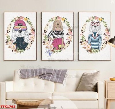 File gốc in ấn File bộ tranh treo tường decor TTK1762 (sẵn sàng tải về)