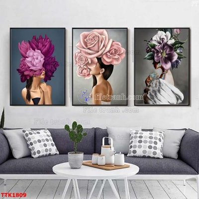 Tải file File bộ tranh treo tường decor TTK1809 (PSD) cho in tranh 3D