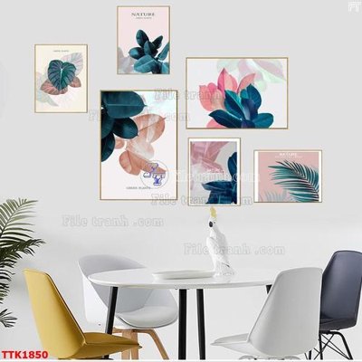 File gốc File bộ tranh treo tường decor TTK1850 (ảnh chi tiết) để in lụa