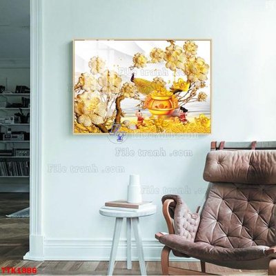 Tải file File bộ tranh treo tường decor TTK1886 (ảnh gốc) in tráng gương