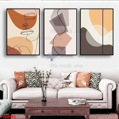 File ảnh File bộ tranh treo tường decor TTK1892 (gốc) in decal dán tường