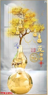 File gốc File bộ tranh treo tường decor TTK1951 (in tráng gương) hiện đại