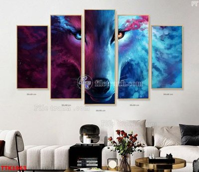 File in mica File bộ tranh treo tường decor TTK1963 (ảnh gốc) đẹp