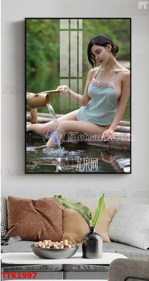 Tải file gốc in lụa File bộ tranh treo tường decor TTK1997 siêu nét