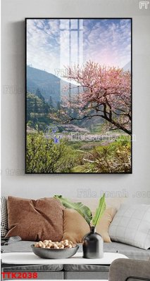 File gốc File bộ tranh treo tường decor TTK2038 (in lụa) trang trí tường