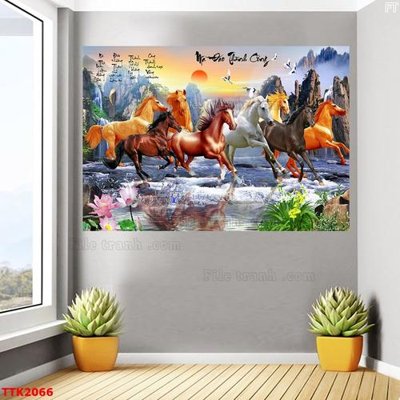 File ảnh File bộ tranh treo tường decor TTK2066 (gốc) dùng in Pano
