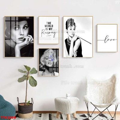 File in mica File bộ tranh treo tường decor TTK2099 (bản gốc) sắc sảo