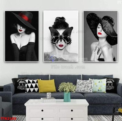 File tranh trang trí File bộ tranh treo tường decor TTK2103 (file gốc)