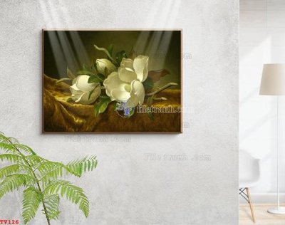 Download file Tranh tĩnh vật sơn dầu hoa châu âu TV126 (chất lượng in ấn)