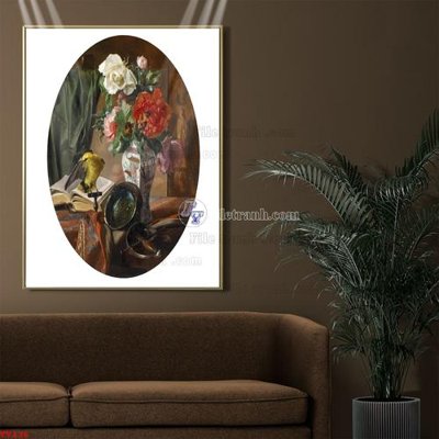Tải file gốc Tranh tĩnh vật sơn dầu hoa châu âu TV136 (in khổ lớn) quảng cáo