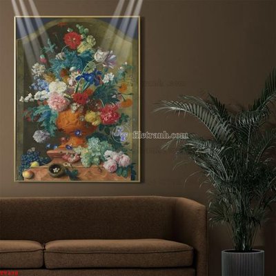 File gốc Tranh tĩnh vật sơn dầu hoa châu âu TV138 (thiết kế) độc quyền