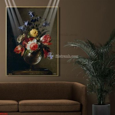 Tải file Tranh tĩnh vật sơn dầu hoa châu âu TV292 (gốc) in trên mọi chất liệu