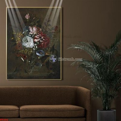 File tranh Tranh tĩnh vật sơn dầu hoa châu âu TV294 (gốc) chủ đề thành phố