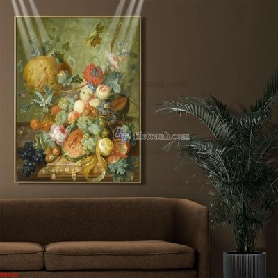 Hình ảnh gốc Tranh tĩnh vật sơn dầu hoa châu âu TV309 (để in khổ lớn)