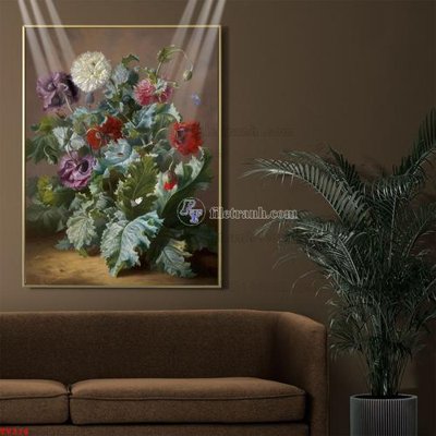 Tải file Tranh tĩnh vật sơn dầu hoa châu âu TV314 (gốc) in ấn chất lượng