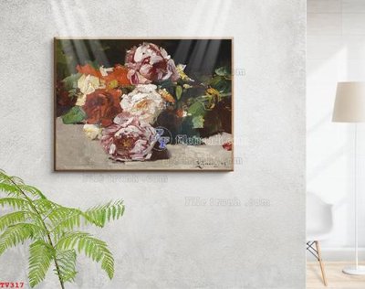 Tệp tin gốc Tranh tĩnh vật sơn dầu hoa châu âu TV317 (dùng cho in ấn) chuyên nghiệp