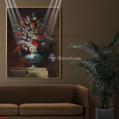 Tải file tranh Tranh tĩnh vật sơn dầu hoa châu âu TV321 (gốc) tại Filetranh.com
