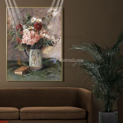File ảnh Tranh tĩnh vật sơn dầu hoa châu âu TV379 (gốc) in PP, decal