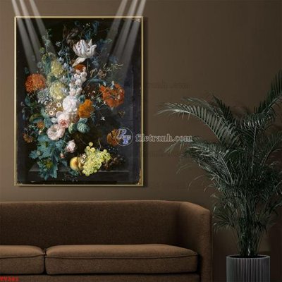 File PSD Tranh tĩnh vật sơn dầu hoa châu âu TV381 (nguyên bản) cho thiết kế