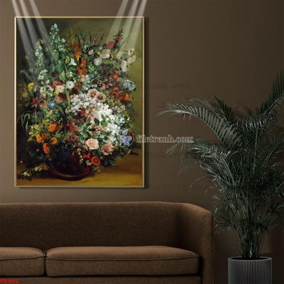 File tranh Tranh tĩnh vật sơn dầu hoa châu âu TV392 (ảnh gốc) chi tiết rõ ràng