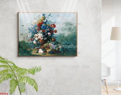 Tệp tin gốc Tranh tĩnh vật sơn dầu hoa châu âu TV394 (chất lượng) Tranh tĩnh vật sơn dầu hoa châu âu TV394