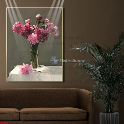 File gốc Tranh tĩnh vật sơn dầu hoa châu âu TV411 (thiết kế) độc quyền