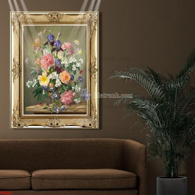 File gốc Tranh tĩnh vật sơn dầu hoa châu âu TV441 cho in ấn và thiết kế