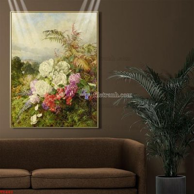 File tranh in mica Tranh tĩnh vật sơn dầu hoa châu âu TV443 (độ phân giải cao)