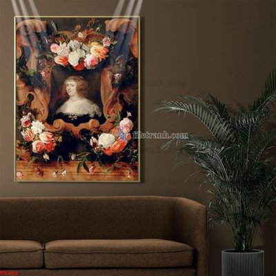 File in trần Tranh tĩnh vật sơn dầu hoa châu âu TV452 (file gốc) chủ đề vũ trụ