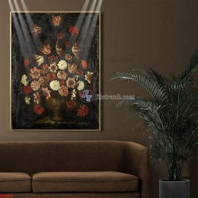 Tải file gốc Tranh tĩnh vật sơn dầu hoa châu âu TV469 (in khổ lớn) quảng cáo