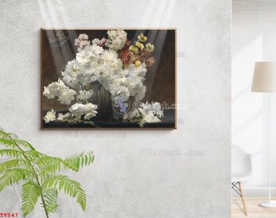 File tranh quảng cáo Tranh tĩnh vật sơn dầu hoa châu âu TV547 (file gốc) chuyên nghiệp