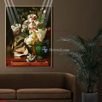 File tranh Tranh tĩnh vật sơn dầu hoa châu âu TV603 (gốc) chủ đề động vật