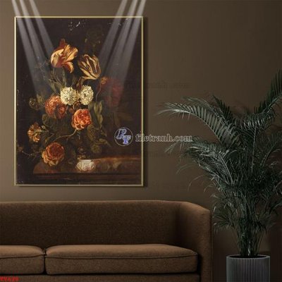Tải về file gốc Tranh tĩnh vật sơn dầu hoa châu âu TV628 (chuẩn in ấn)