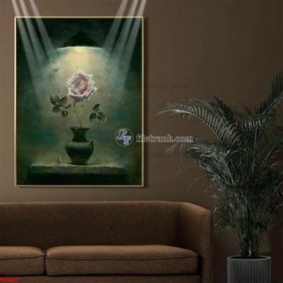 File gốc Tranh tĩnh vật sơn dầu hoa châu âu TV667 (dành cho trang trí nội thất)