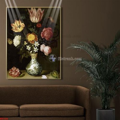 File gốc Tranh tĩnh vật sơn dầu hoa châu âu TV739 cho in ấn và thiết kế