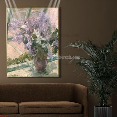 File gốc Tranh tĩnh vật sơn dầu hoa châu âu TV753 (in lụa) cao cấp