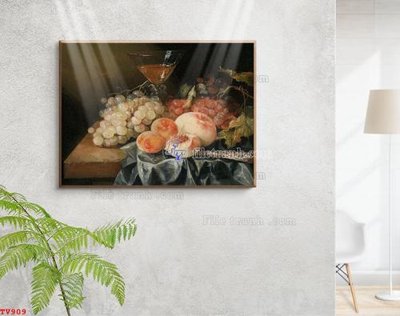 Download file Tranh tĩnh vật sơn dầu hoa châu âu TV909 (gốc) cho xưởng in