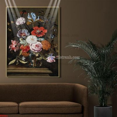 Tải file Tranh tĩnh vật sơn dầu hoa châu âu TV931 (gốc) làm file tranh quảng cáo