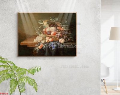 Tải file gốc Tranh tĩnh vật sơn dầu hoa châu âu TV970 (bản PSD) đầy đủ layer