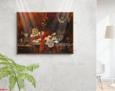 Tải file Tranh tĩnh vật sơn dầu hoa châu âu TV976 (gốc) làm file tranh quảng cáo