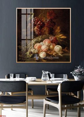 File ảnh Tranh tĩnh vật sơn dầu hoa châu âu TV981 (gốc) in PP, decal