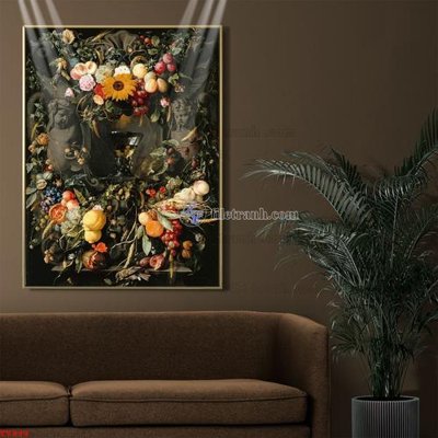 File tranh Tranh tĩnh vật sơn dầu hoa châu âu TV999 (gốc) in backlit film