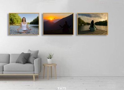 File tranh File tranh treo phòng tập yoga Y475 (gốc) in vải canvas