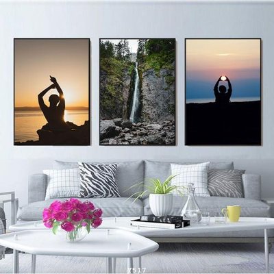 File tranh in trần File tranh treo phòng tập yoga Y517 (ảnh gốc siêu nét)